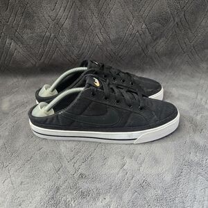 Nike Court Legacy Mule Womens Sz 9 Casual Shoes Sneakers Black White Canvas.